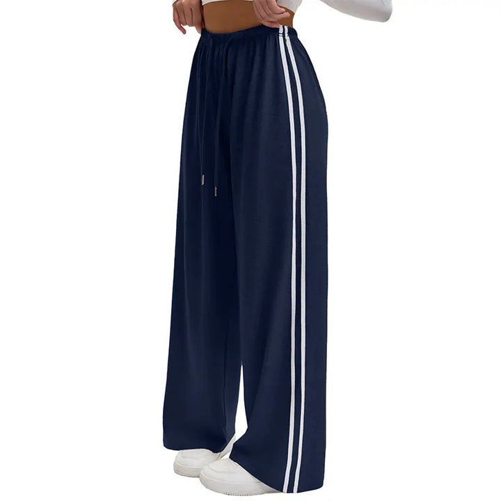 Adorielle - Pantalon large à bandes latérales