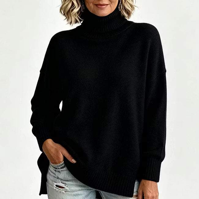 Bettina - Pull en maille à manches longues, coupe décontractée