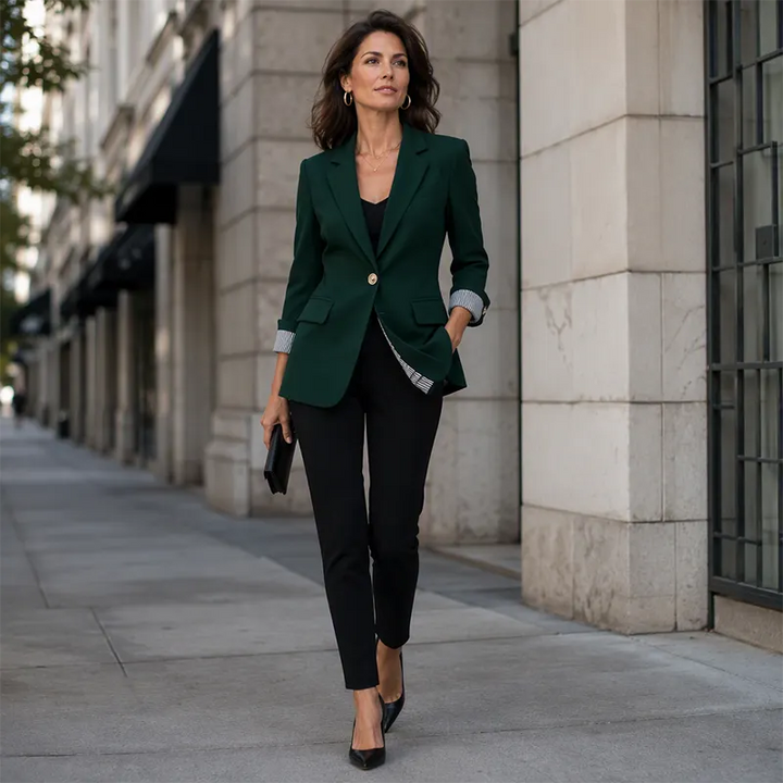 Neravelle - Blazer cintré à manches retroussées