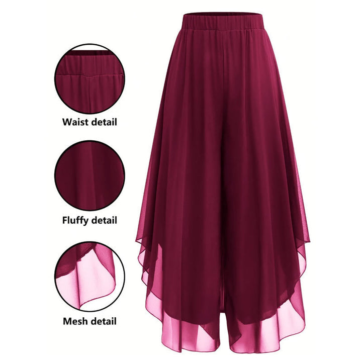 Hope - Pantalon large avec Superposition en Chiffon