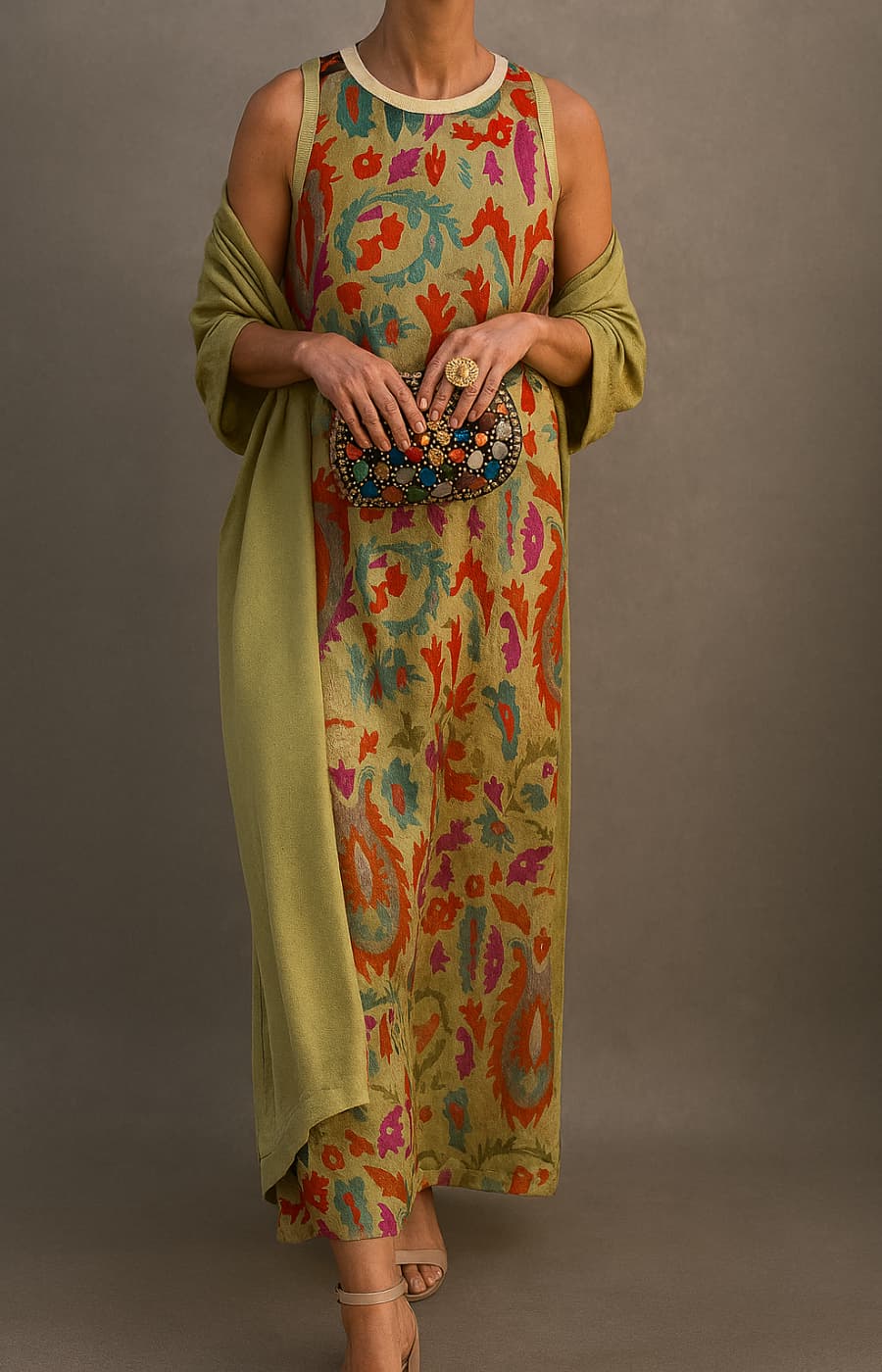 Arlisse - Ensemble deux pièces robe et gilet haut de gamme