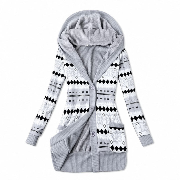 Ines - Cardigan thermique à capuche