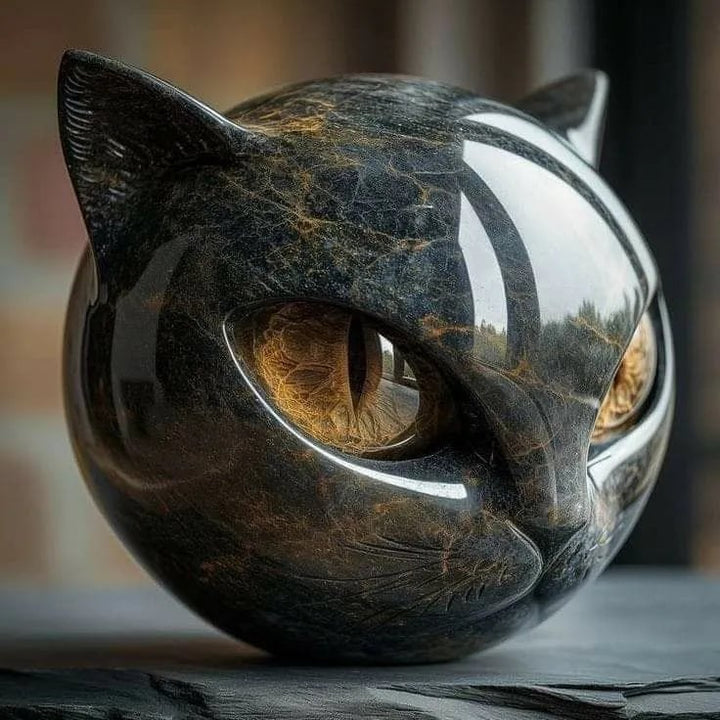 Bellanora - Ornement sculptural tête de chat
