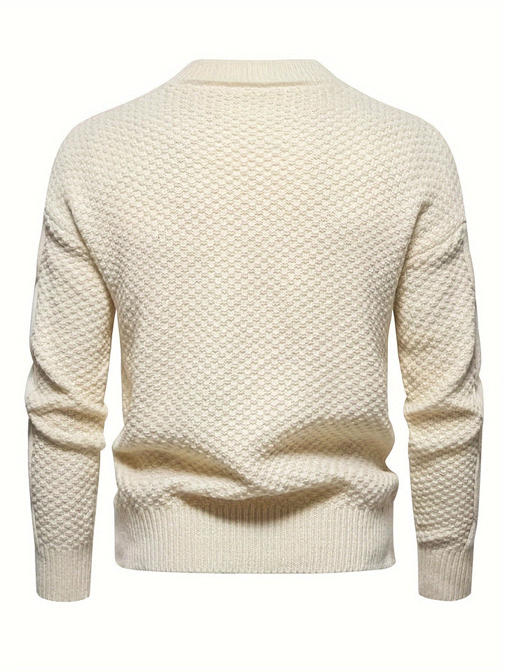 Kael - Pull en maille torsadée à col montant
