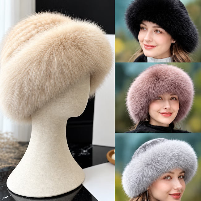 Olwen - Chapeau d'hiver en fausse fourrure duveteuse