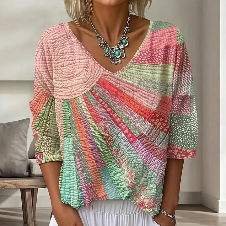 Genevielle - Blouse bohème texturée