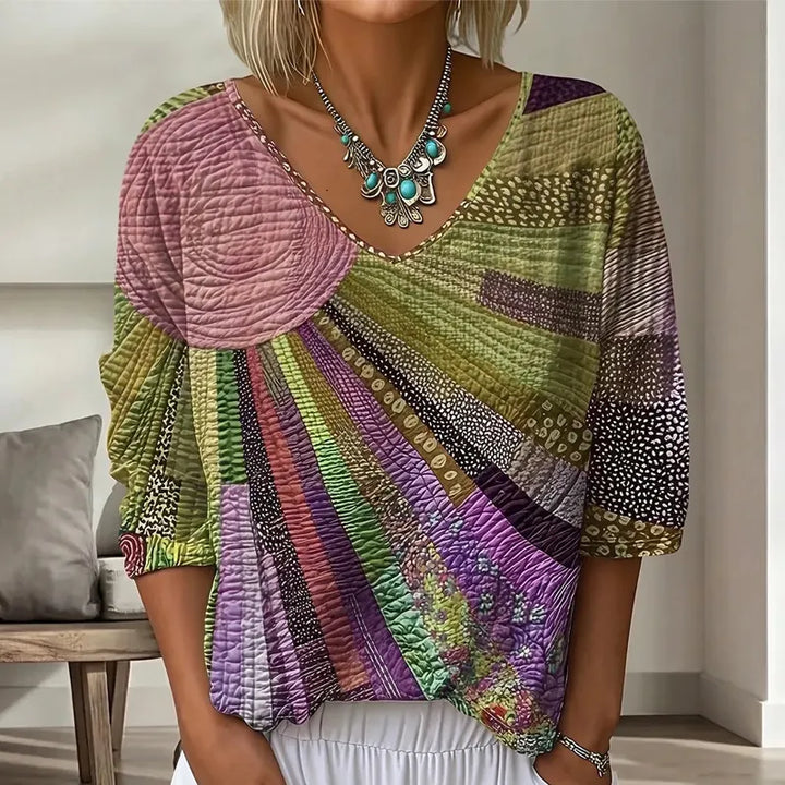 Genevielle - Blouse bohème texturée