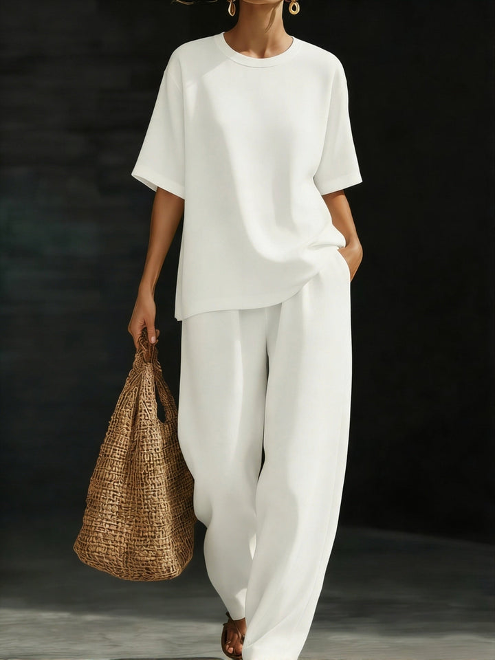 Annika - Ensemble top décontracté et pantalon ample