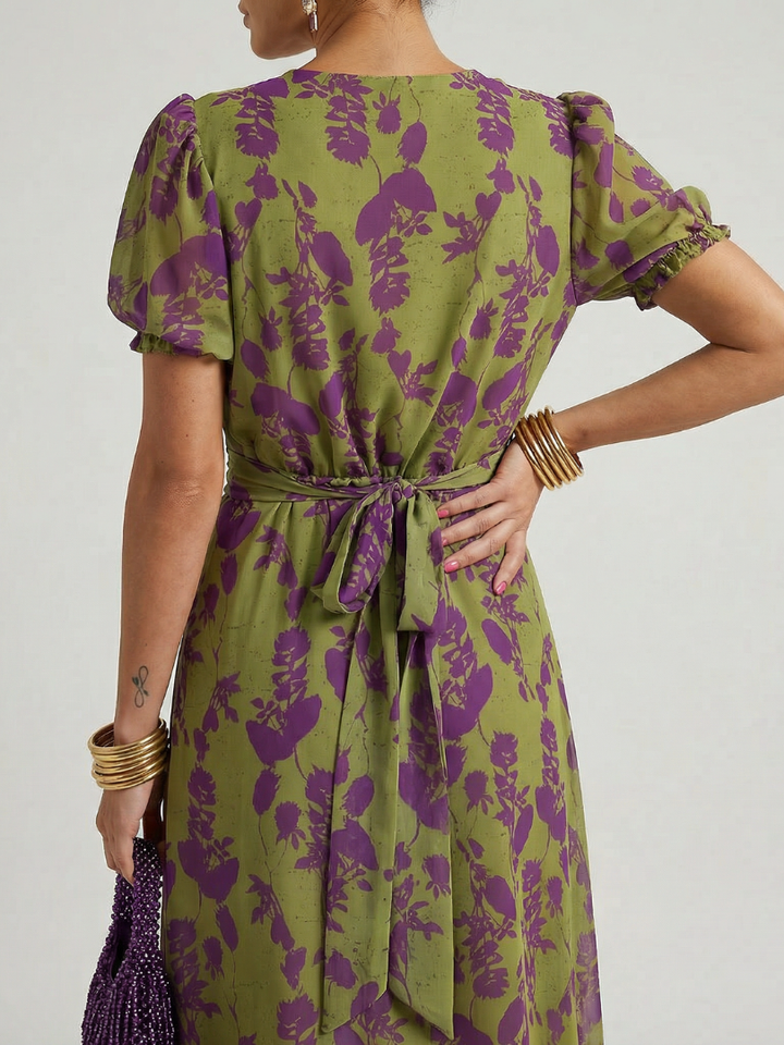 Odetta - Robe midi fleurie au toucher doux