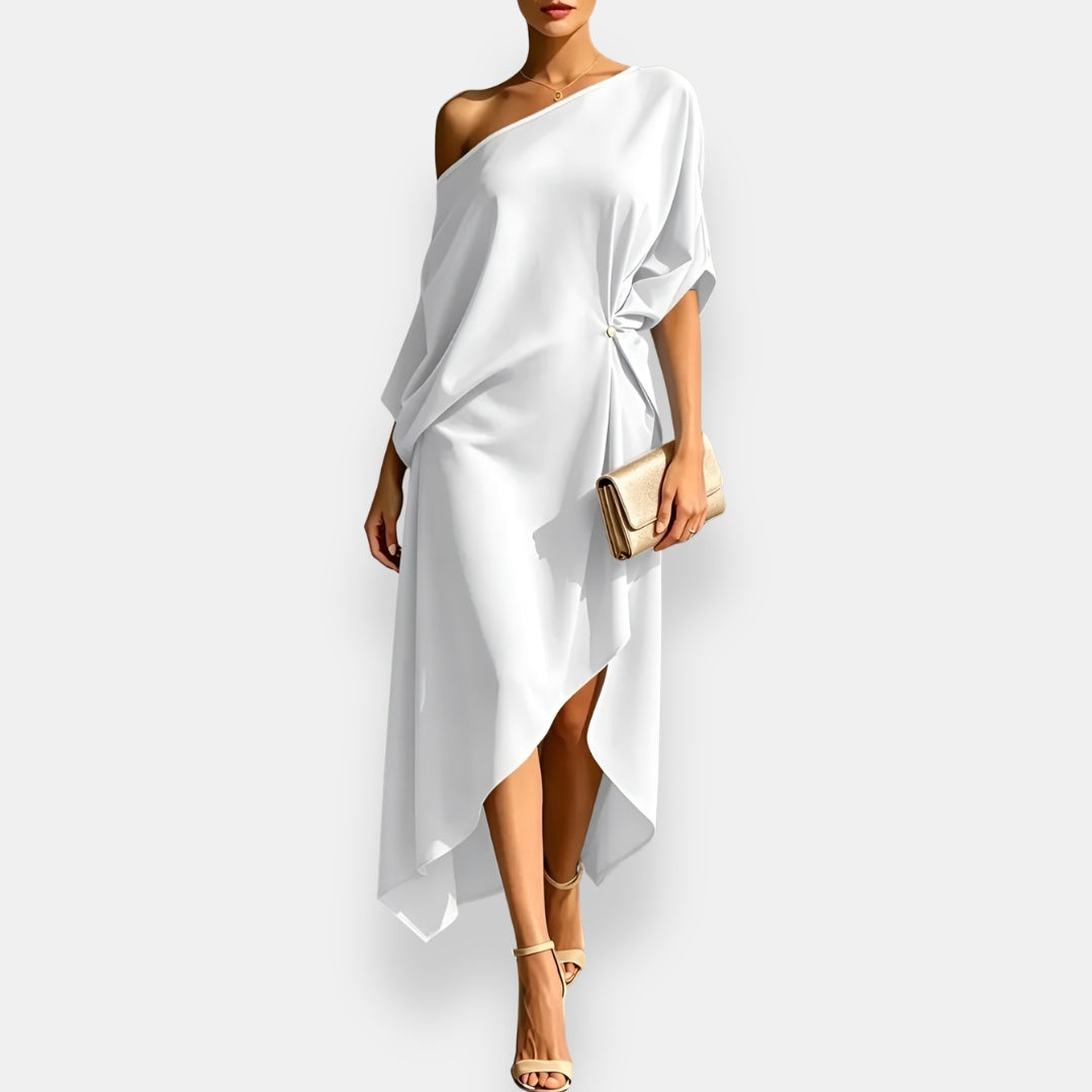 Edwina - Robe de soirée asymétrique fluide