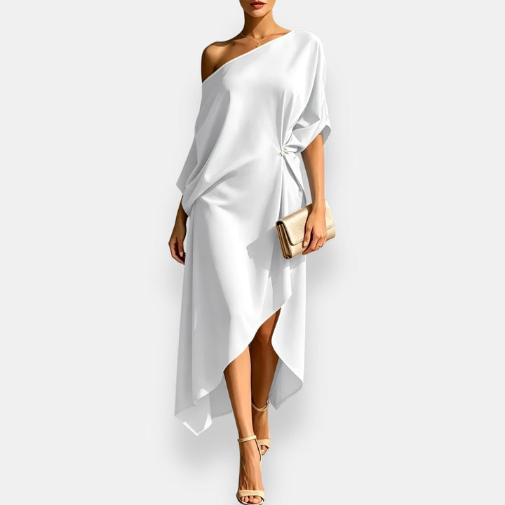 Edwina - Robe de soirée asymétrique fluide