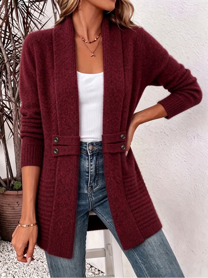 Abella - Cardigan en maille ajourée au toucher doux