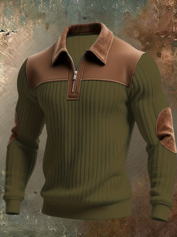Cyrus - Pull texturé à col demi-zip