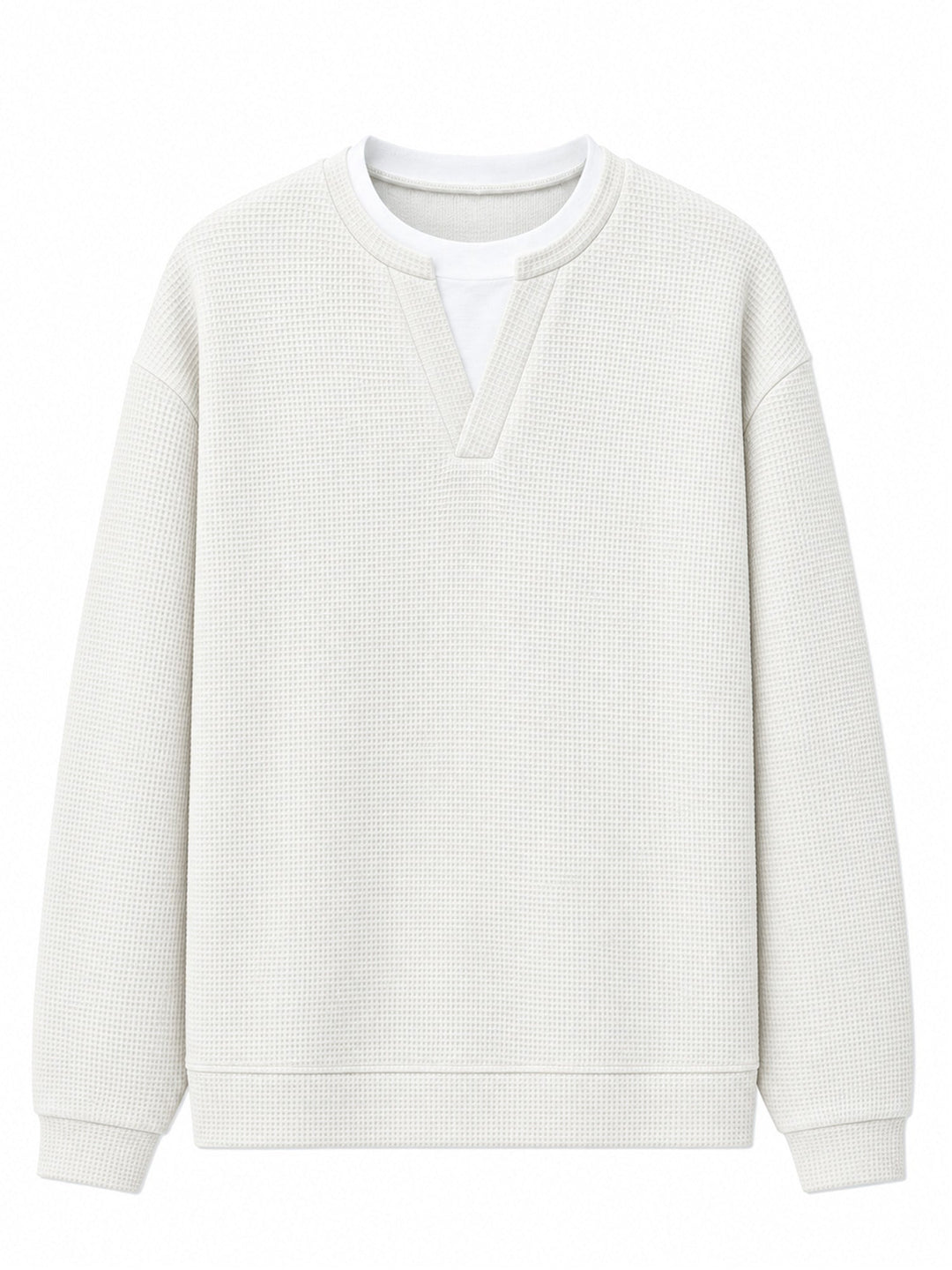 Oswald - T-shirt à manches longues en maille gaufrée