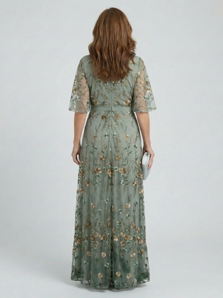 Liorisse - Robe midi légère à encolure américaine