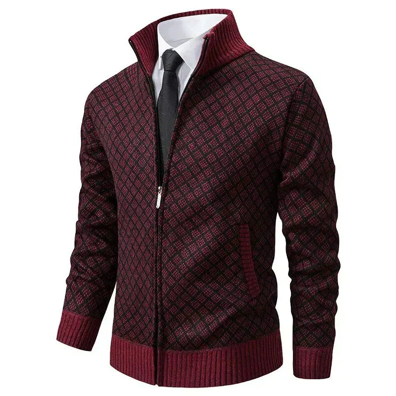 Aris - Cardigan zippé à motifs