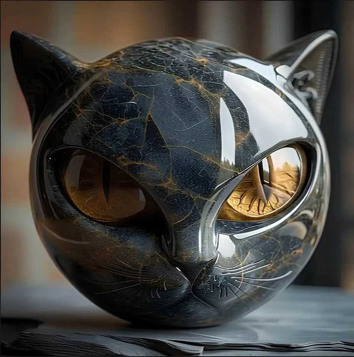 Bellanora - Ornement sculptural tête de chat