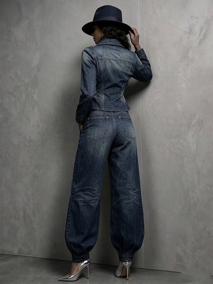 Neris - Tailleur pantalon croisé sur mesure