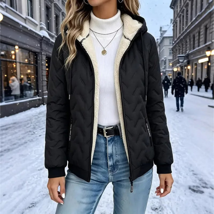 Beata - Sweat zippé à capuche doux au toucher