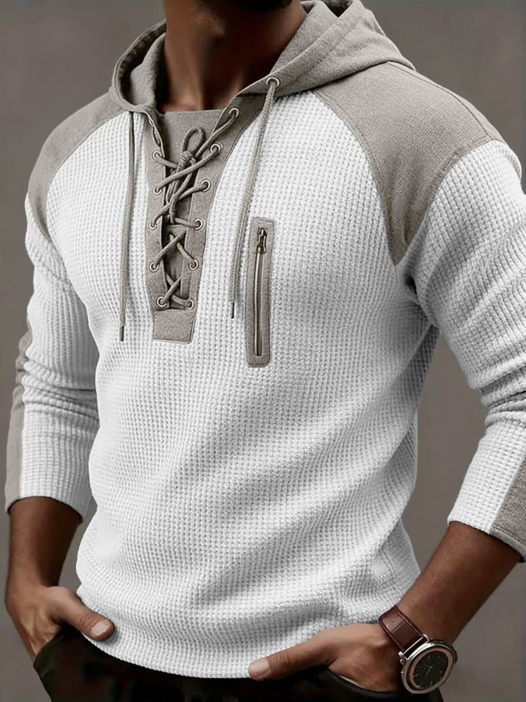 Ashcombe - Sweat à capuche côtelé et confortable