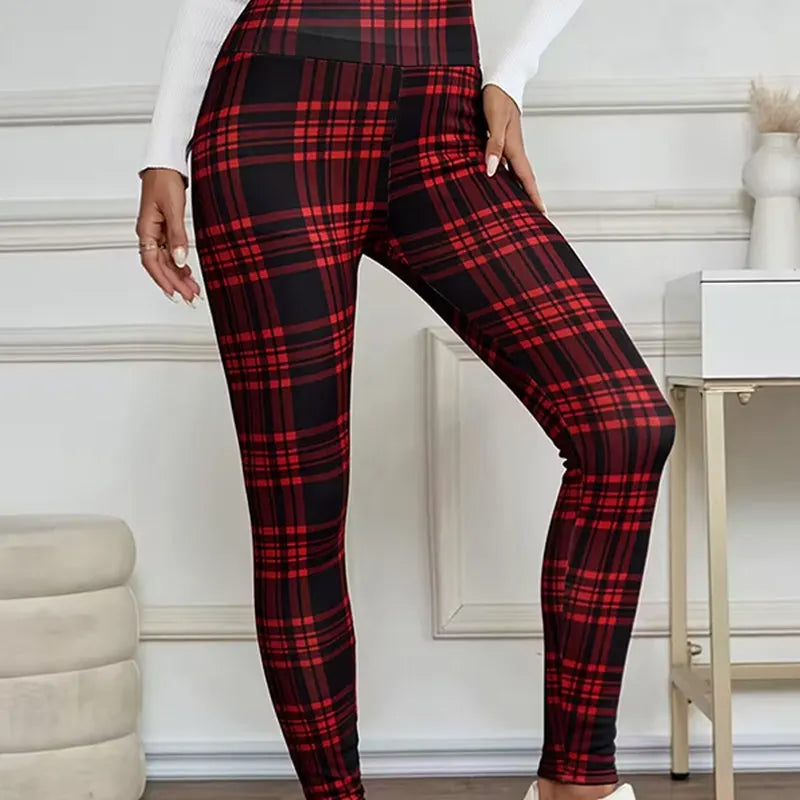 Estelyn - Legging stretch à carreaux classiques