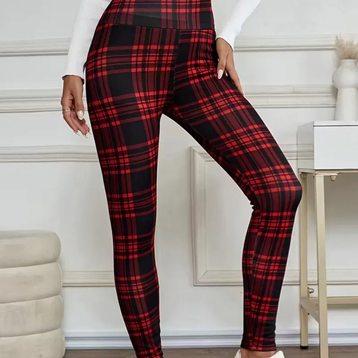 Estelyn - Legging stretch à carreaux classiques
