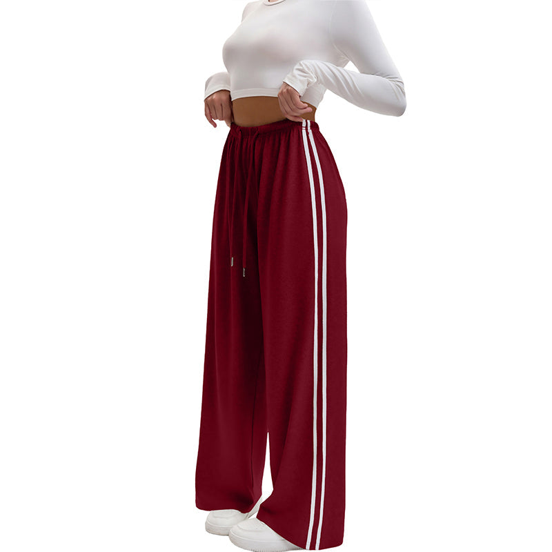 Adorielle - Pantalon large à bandes latérales