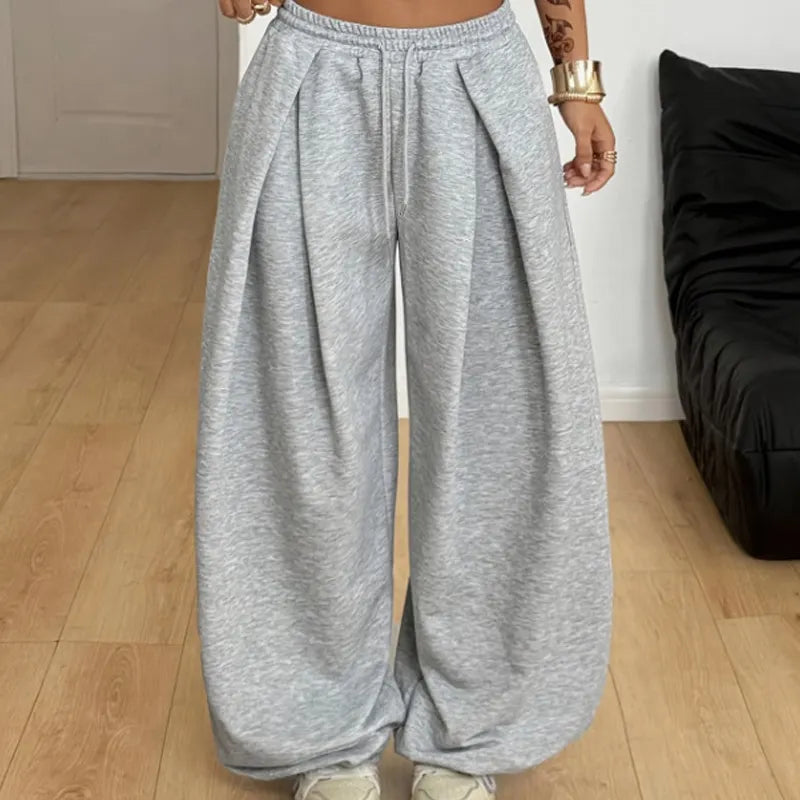 Annis - Pantalon ample décontracté à taille coulissée
