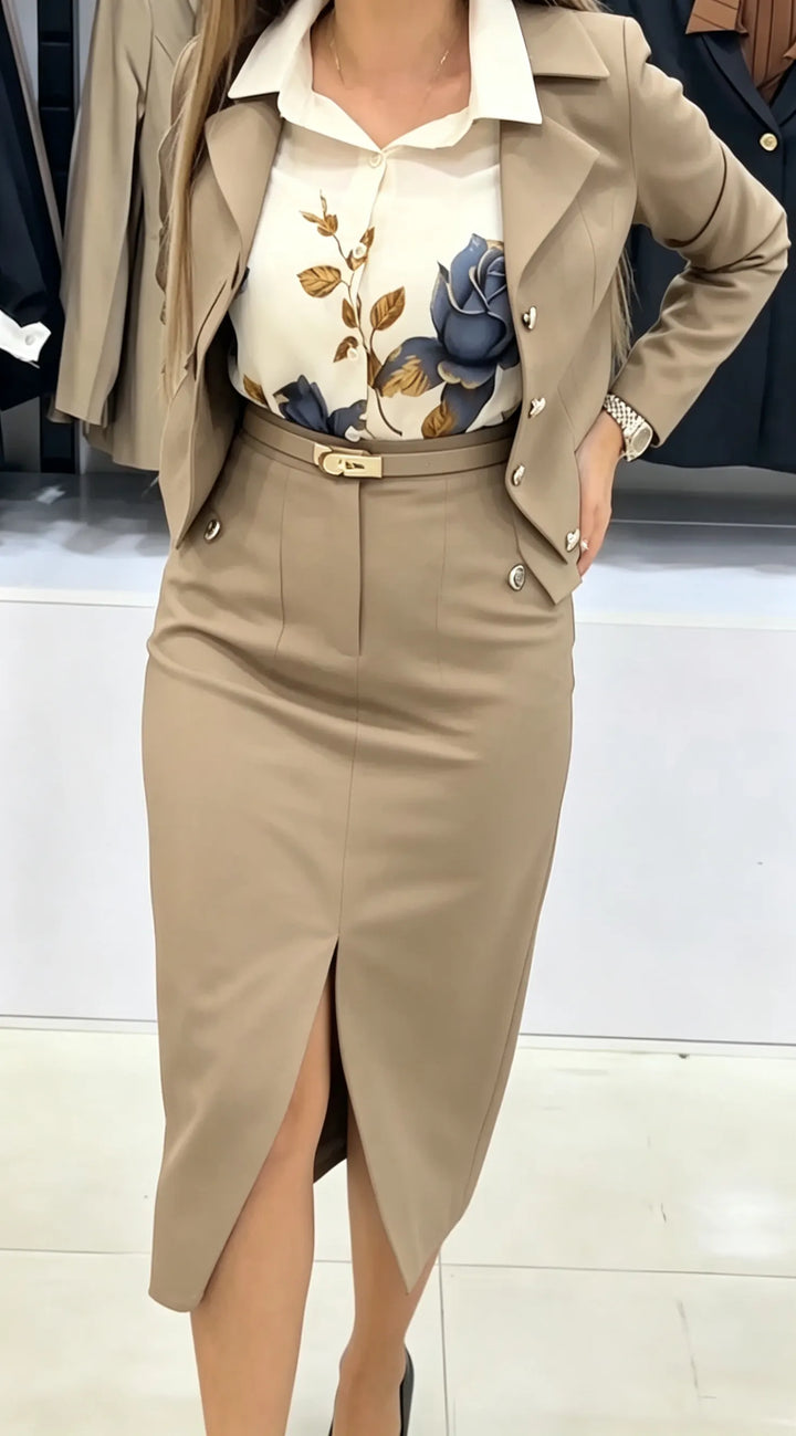 Xavina - Tailleur jupe sur-mesure
