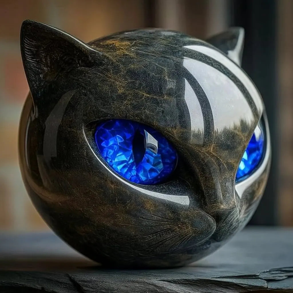 Bellanora - Ornement sculptural tête de chat