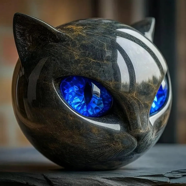 Bellanora - Ornement sculptural tête de chat