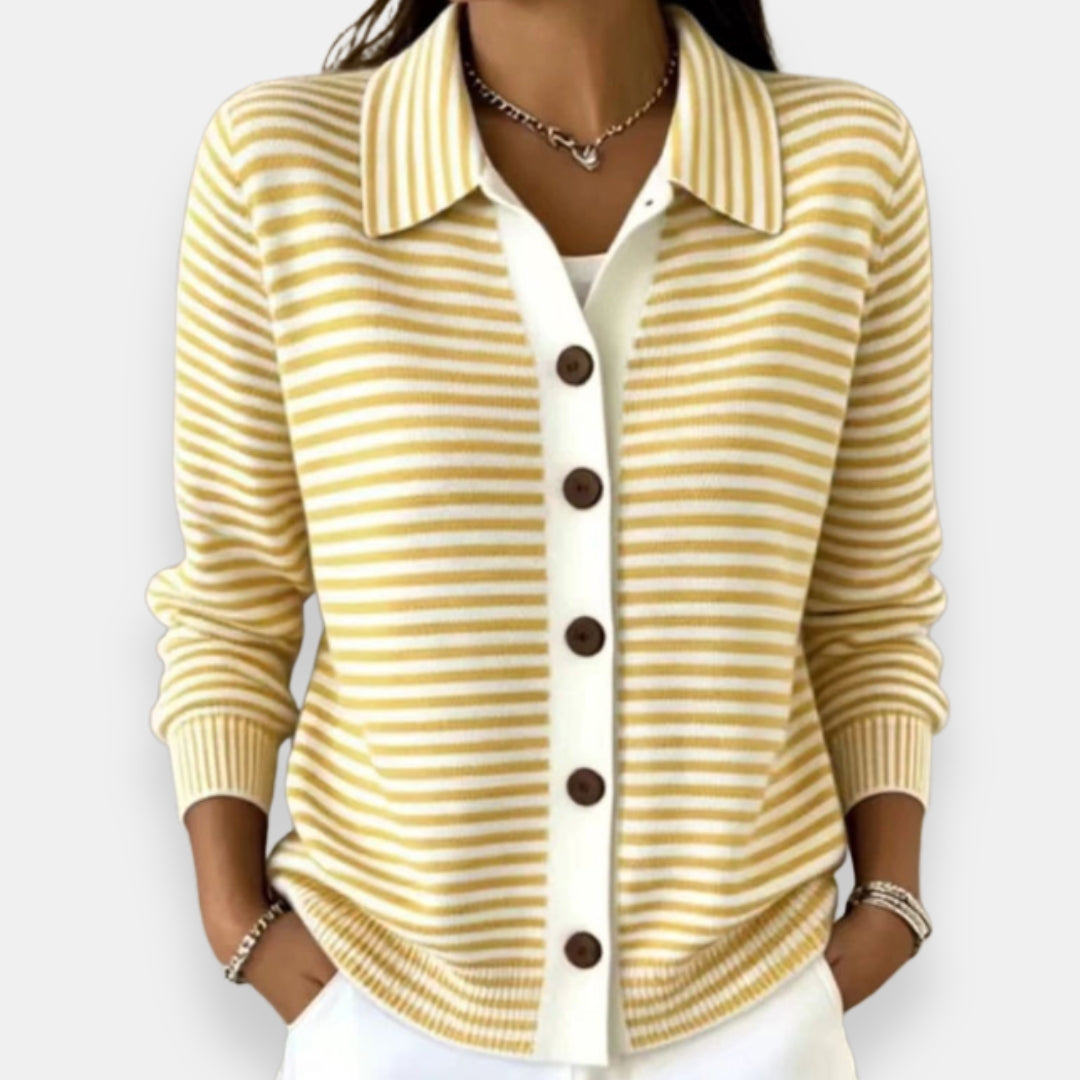 Briana - Cardigan à rayures doux au toucher