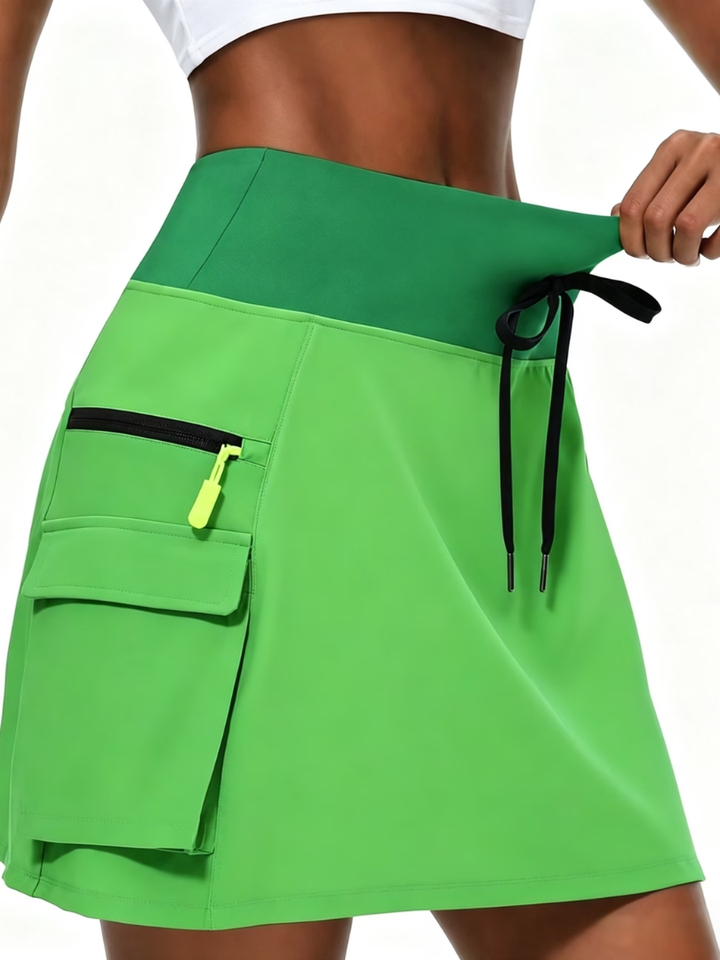 Amina - Jupe-short technique taille haute