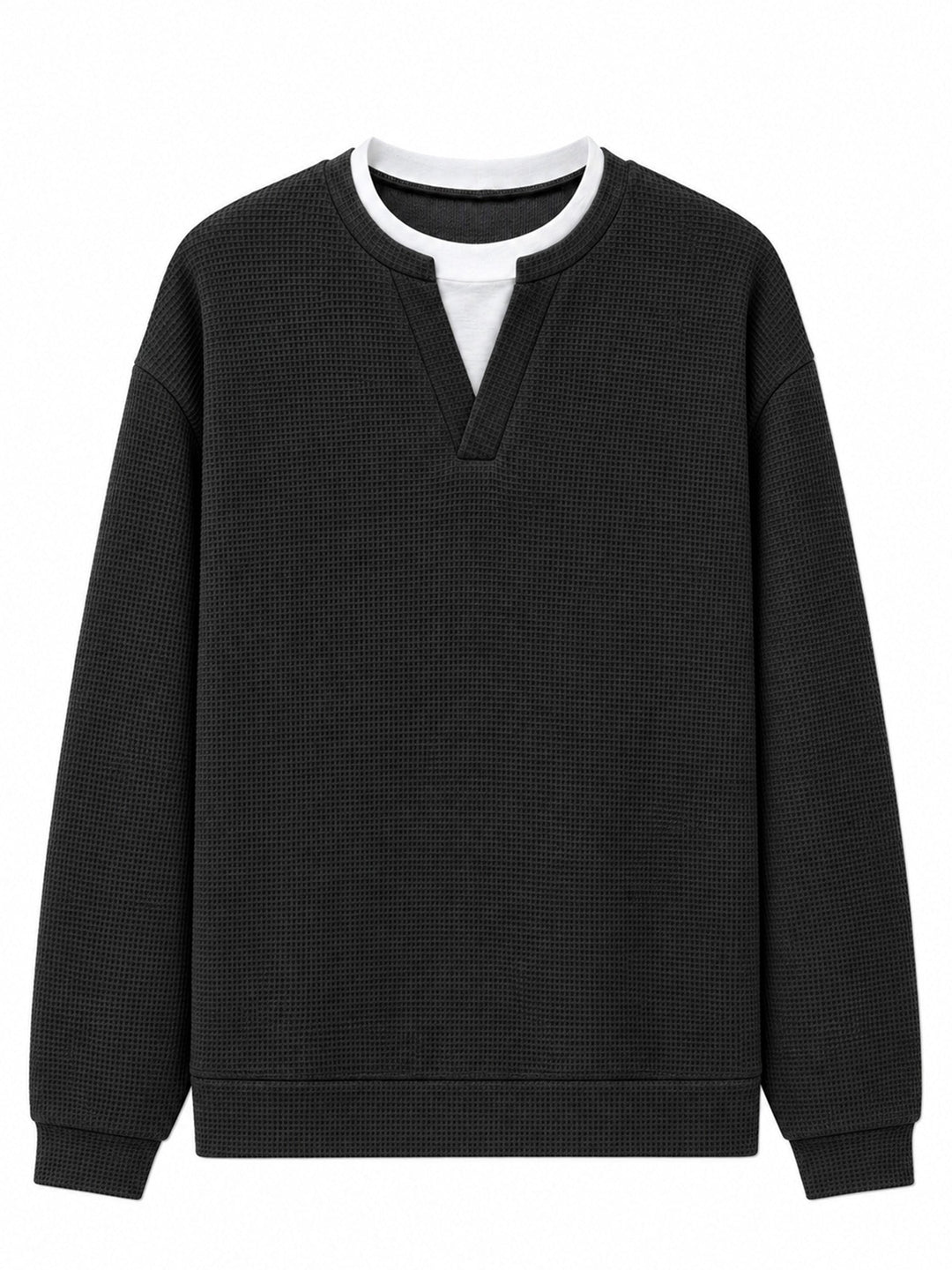 Oswald - T-shirt à manches longues en maille gaufrée