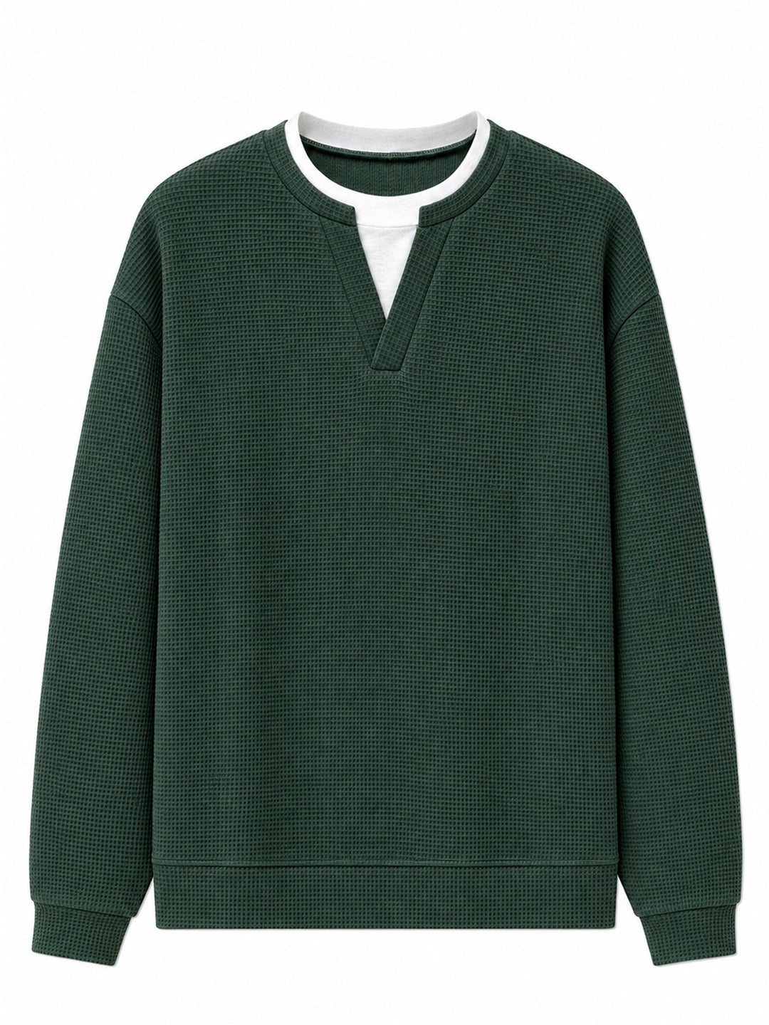 Oswald - T-shirt à manches longues en maille gaufrée