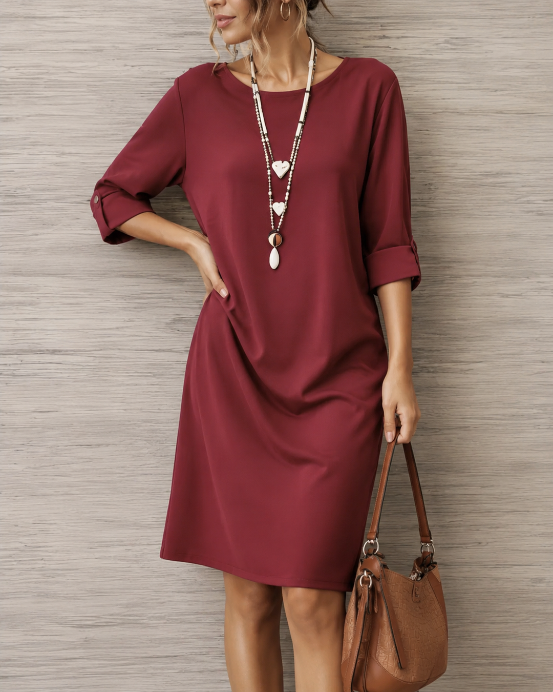 Delya - Robe midi drapée