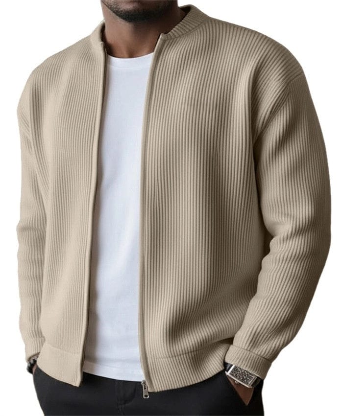 Foster - Cardigan zippé côtelé
