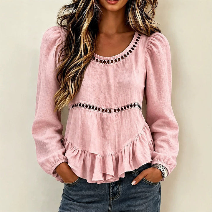 Genevelle - Blouse volantée au toucher doux