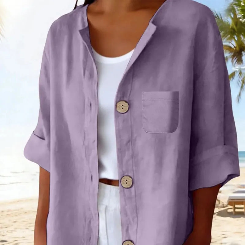 Azelia - Chemise d'été décontractée au toucher doux