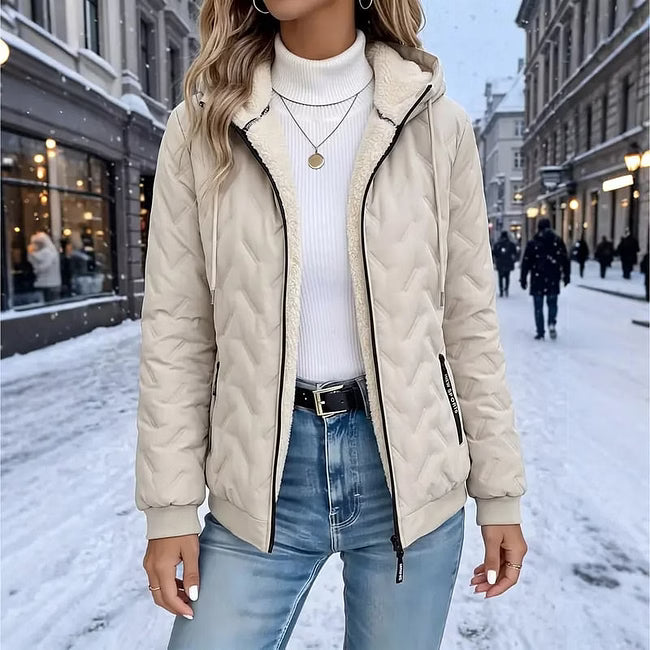 Beata - Sweat zippé à capuche doux au toucher