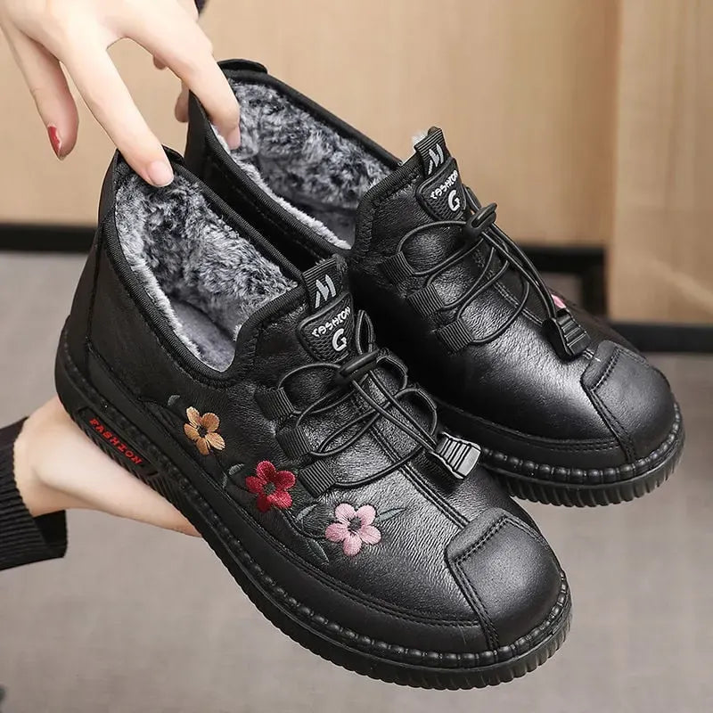 Verisse - Bottines confort à broderies florales