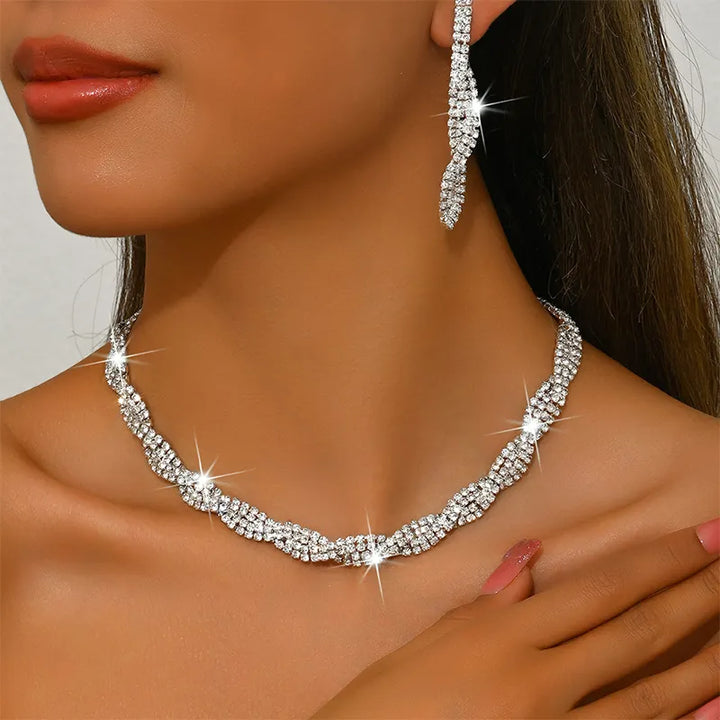Alessara - Parure torsadée en cristal