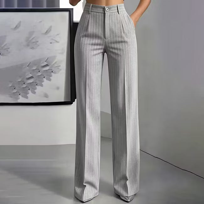 Blyss - Pantalon large à rayures élégantes