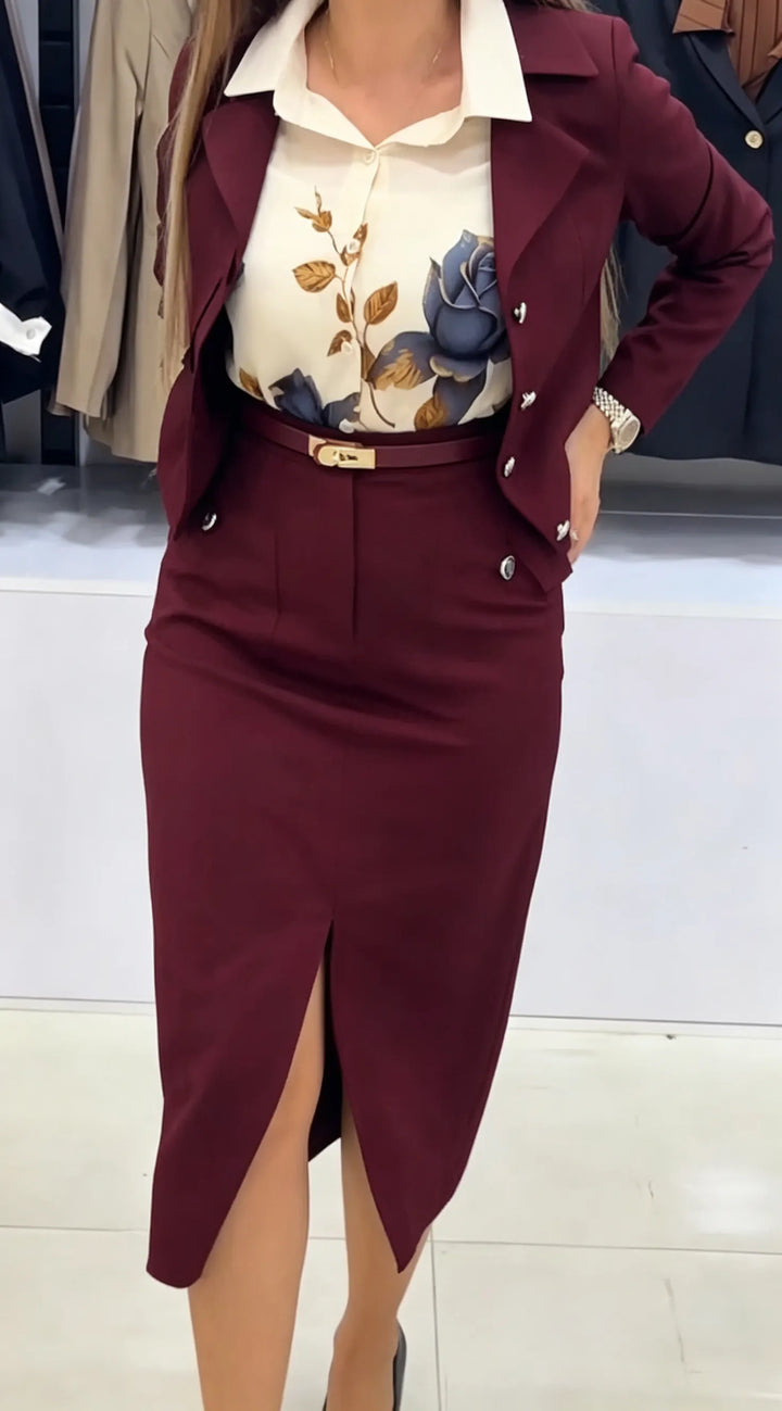 Xavina - Tailleur jupe sur-mesure
