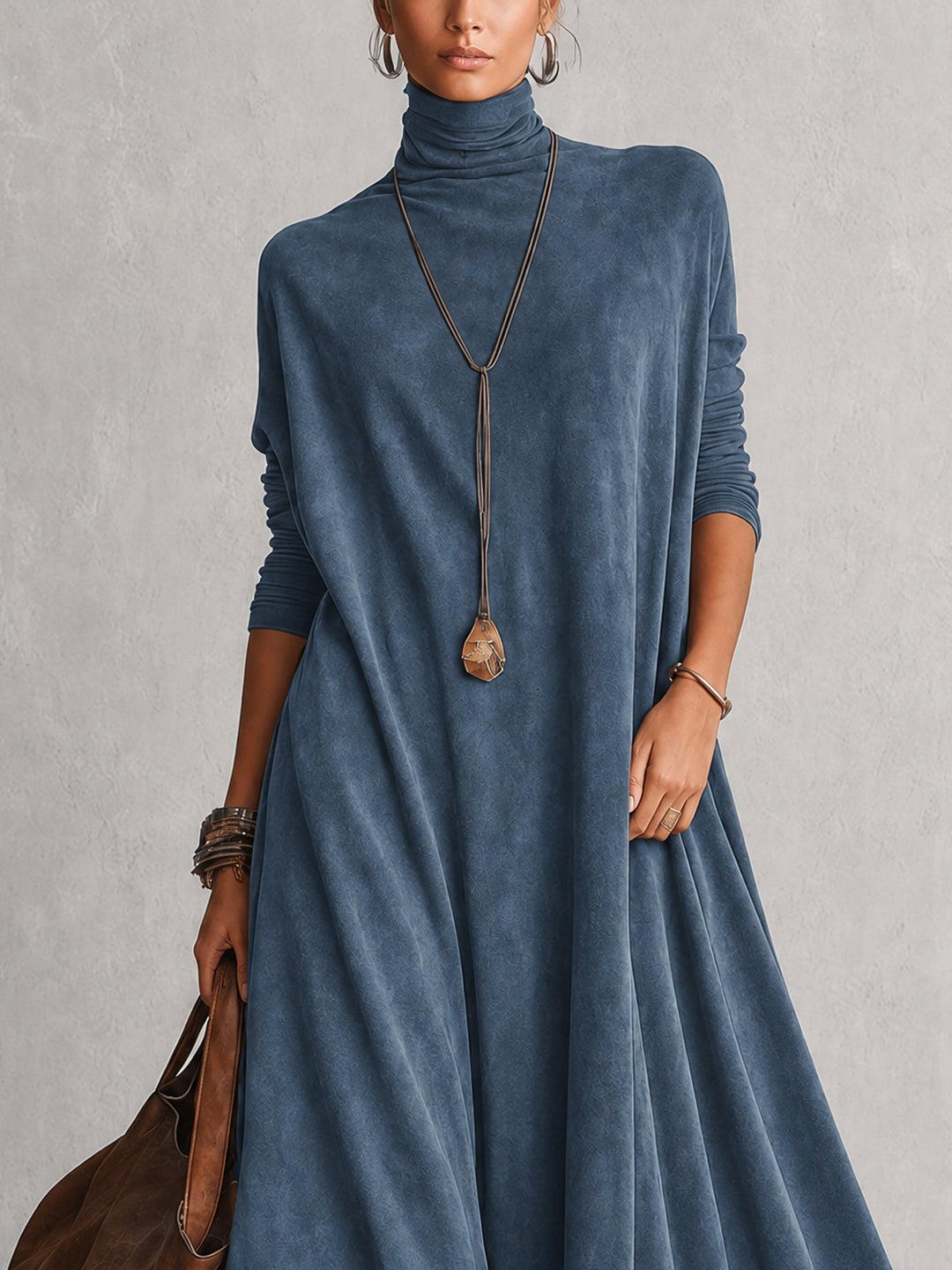 Maelis - Robe longue en velours avec dentelle