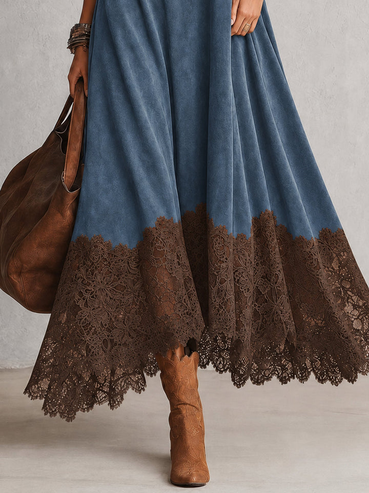 Lavina - Robe trapèze maxi au toucher doux
