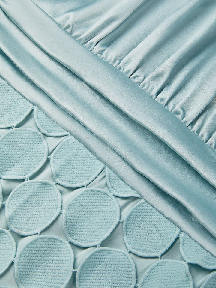 Amabel - Robe midi à encolure américaine de luxe