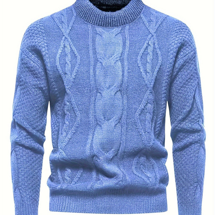 Kael - Pull en maille torsadée à col montant