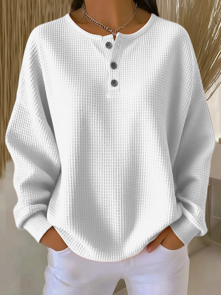 Carabelle - Sweat-shirt Henley texturé