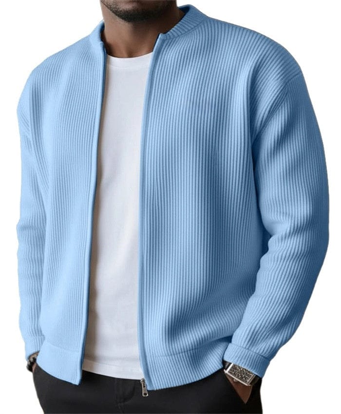 Foster - Cardigan zippé côtelé